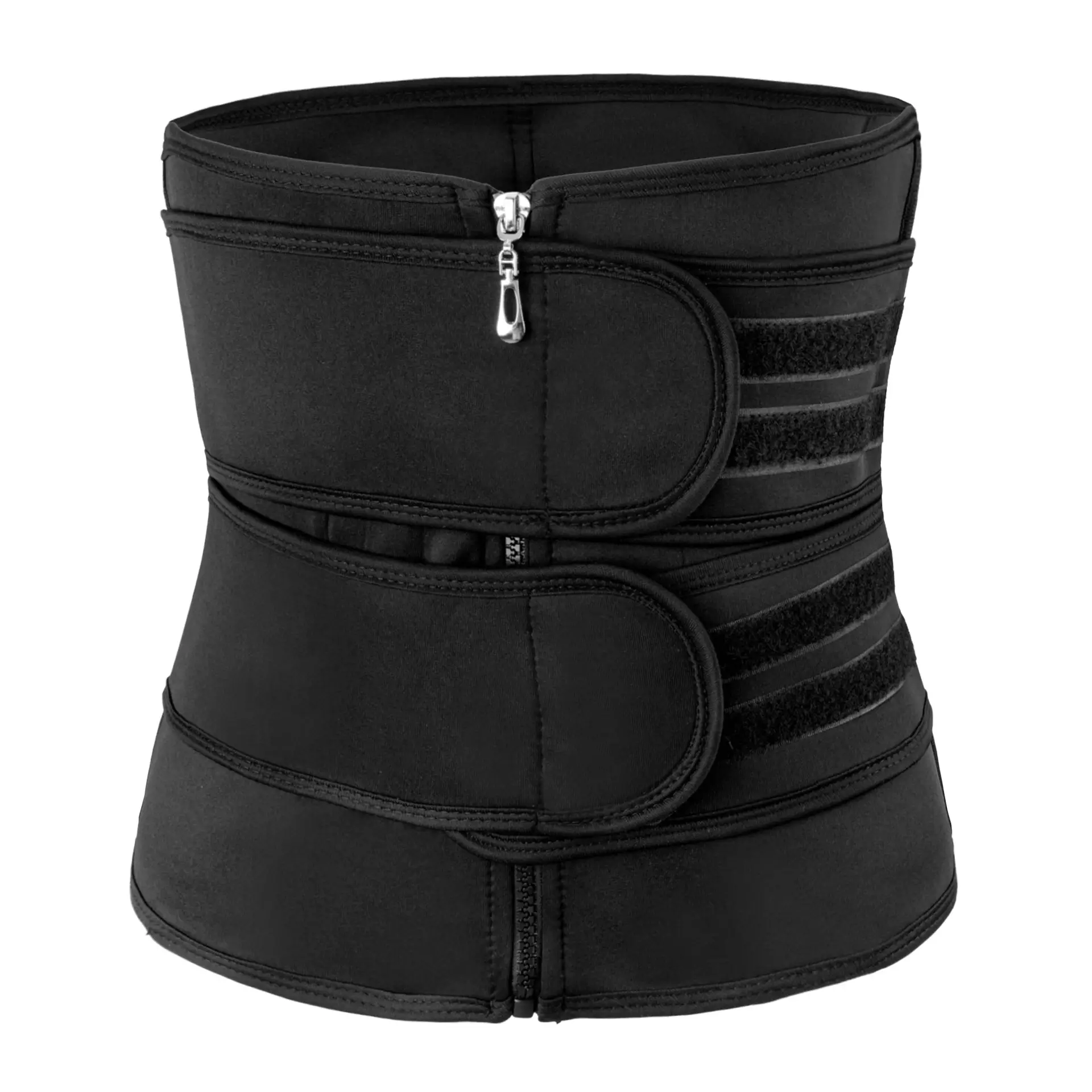 Women's Black Sports Body Shaping Belt with Zip - Image 7