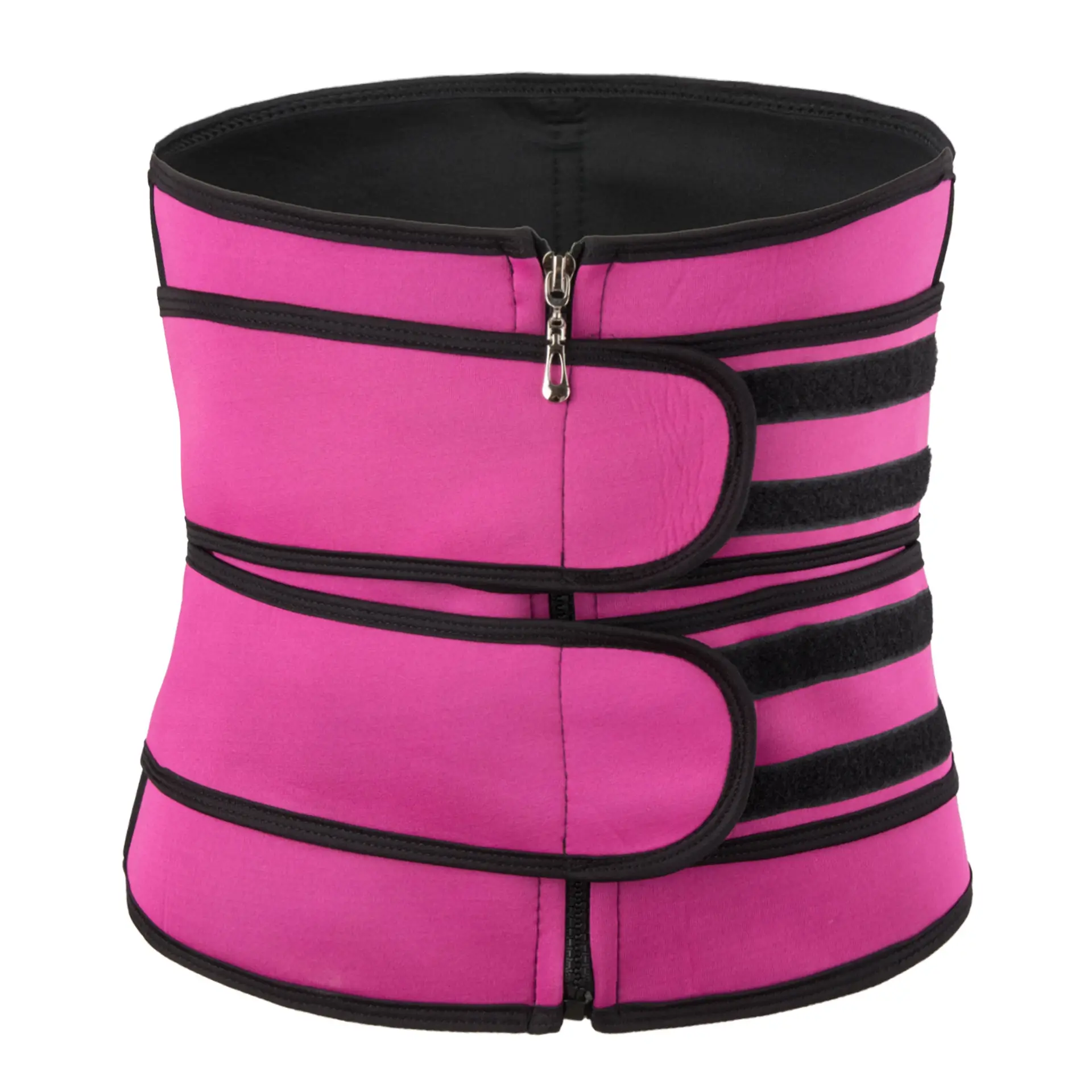 Women's Black Sports Body Shaping Belt with Zip - Image 8