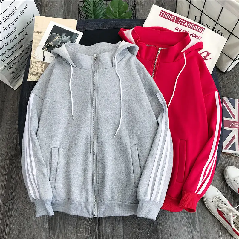 Women Red Fleece Hoodie Winter Warm All Match — feature 7