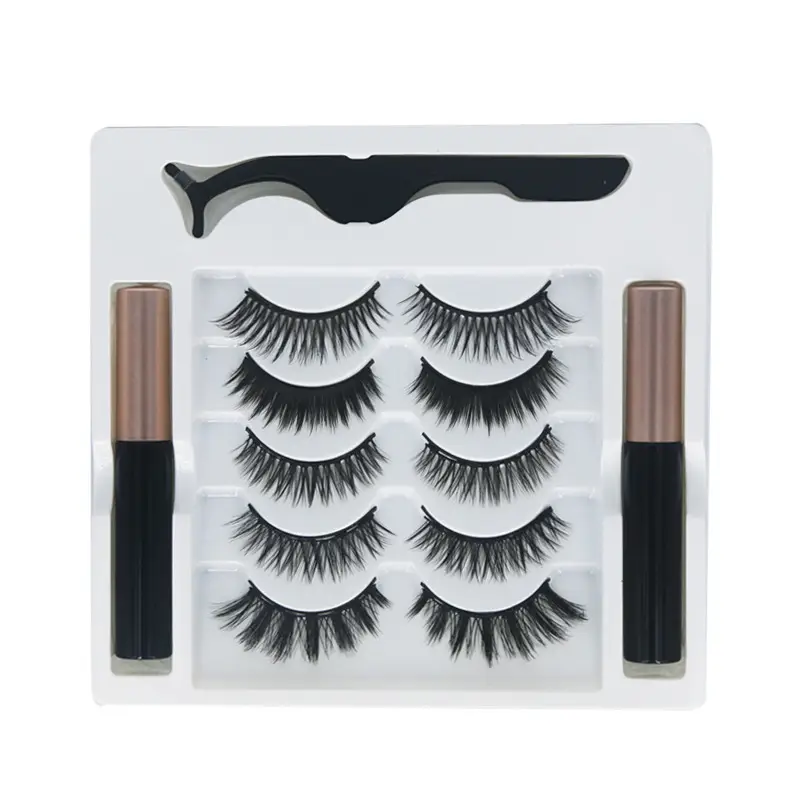 Magnet False Eyelashes Set for Double Eyes & Nails