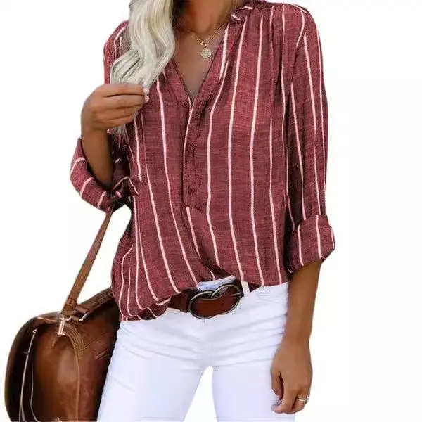 Women Printed Striped Shirt Same Day Delivery