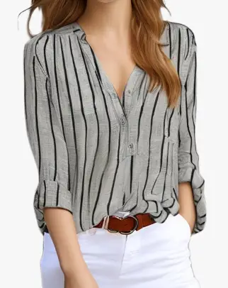 Women Printed Striped Shirt Same Day Delivery