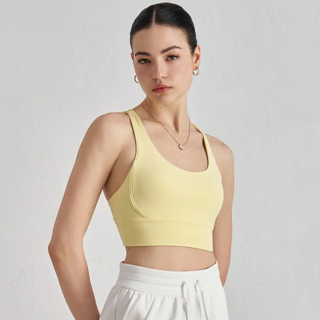 Huapan Clothing Fitness Vest Outdoor Sports Underwear Women's Shockproof Anti-Sagging Large Breast Strap Yoga Wear Bra - Image 11