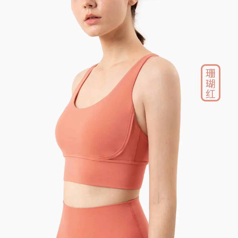 Huapan Clothing Fitness Vest Outdoor Sports Underwear Women's Shockproof Anti-Sagging Large Breast Strap Yoga Wear Bra - Image 27