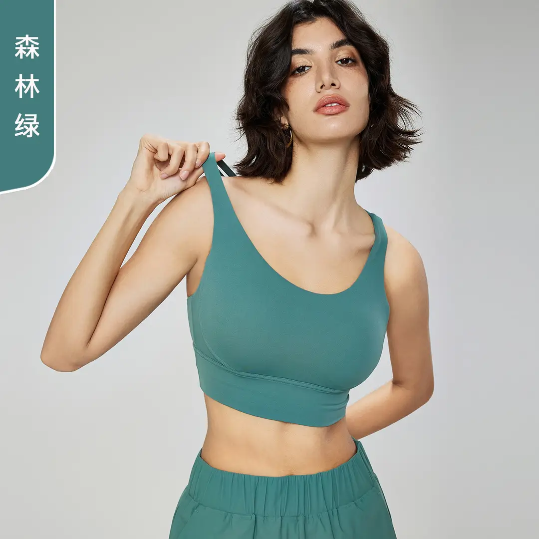 Huapan Clothing Fitness Vest Outdoor Sports Underwear Women's Shockproof Anti-Sagging Large Breast Strap Yoga Wear Bra - Image 28