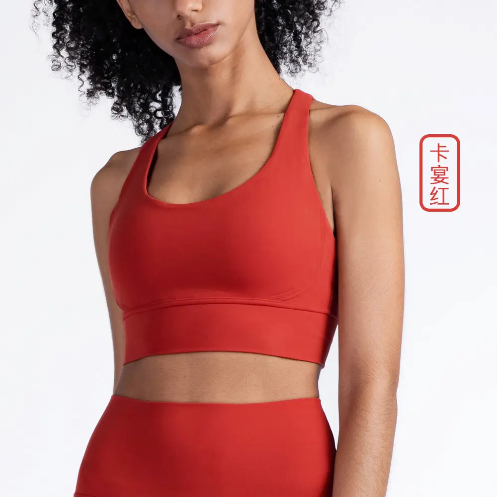 Huapan Clothing Fitness Vest Outdoor Sports Underwear Women's Shockproof Anti-Sagging Large Breast Strap Yoga Wear Bra - Image 33