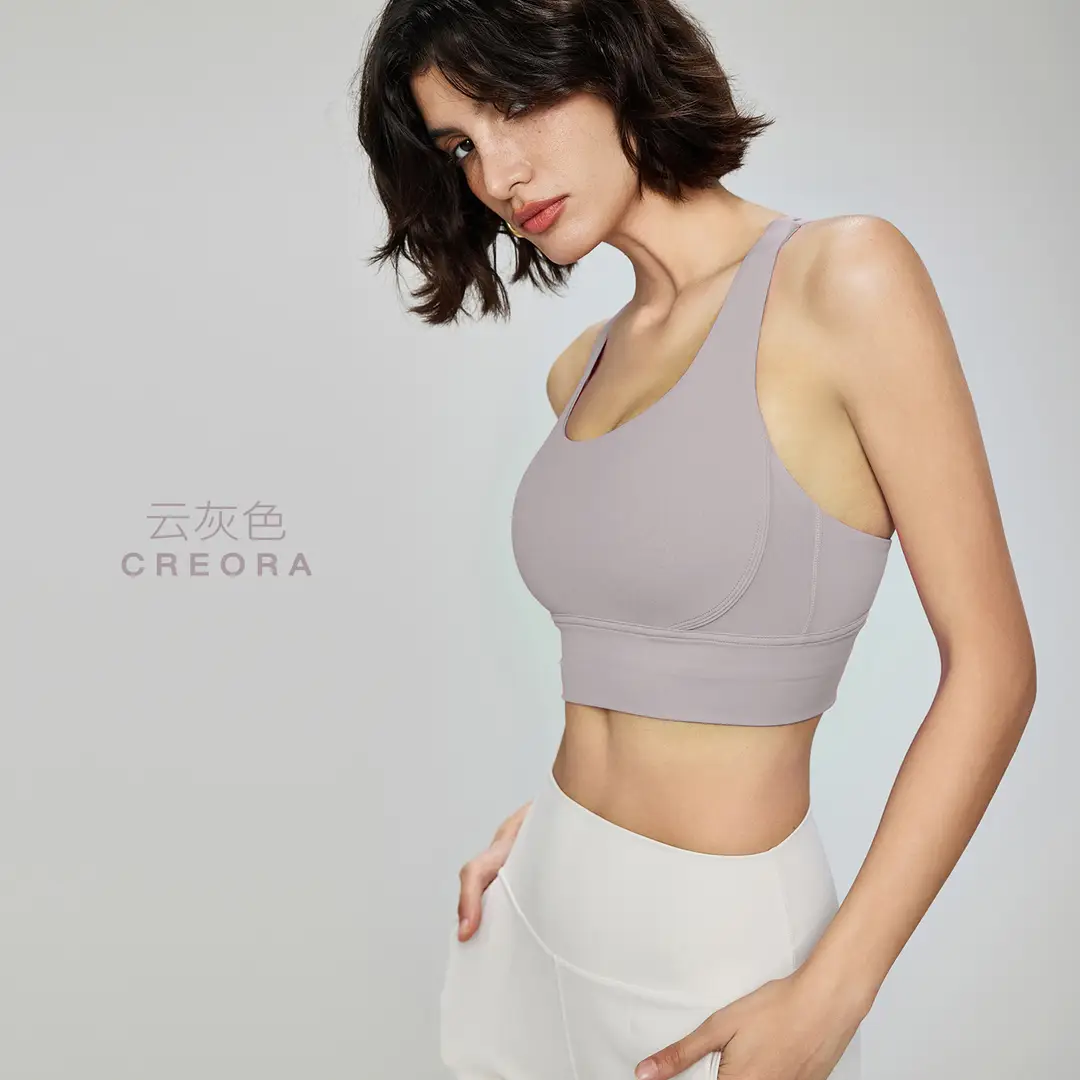 Huapan Clothing Fitness Vest Outdoor Sports Underwear Women's Shockproof Anti-Sagging Large Breast Strap Yoga Wear Bra - Image 4