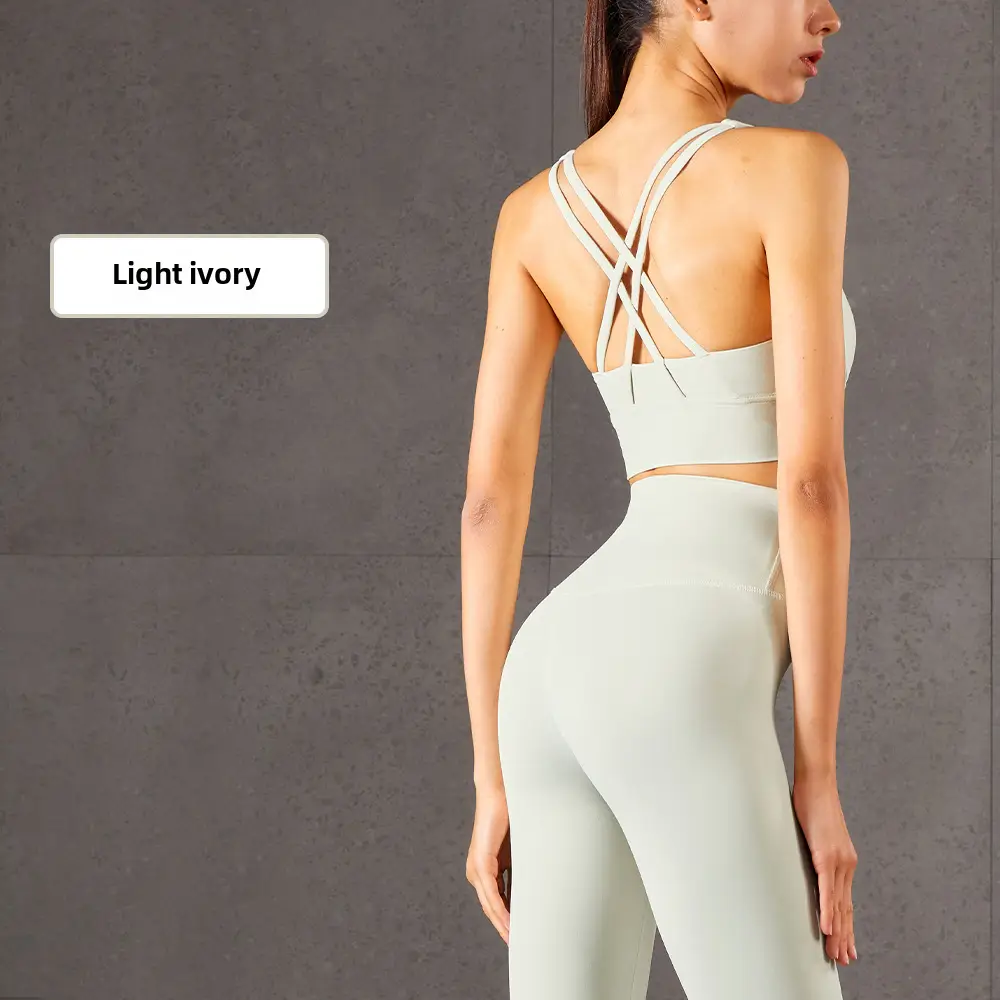 Huapan Clothing Fitness Vest Outdoor Sports Underwear Women's Shockproof Anti-Sagging Large Breast Strap Yoga Wear Bra - Image 13