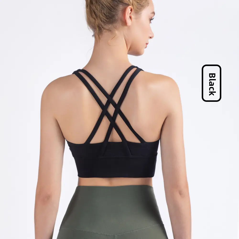 Huapan Clothing Fitness Vest Outdoor Sports Underwear Women's Shockproof Anti-Sagging Large Breast Strap Yoga Wear Bra - Image 17