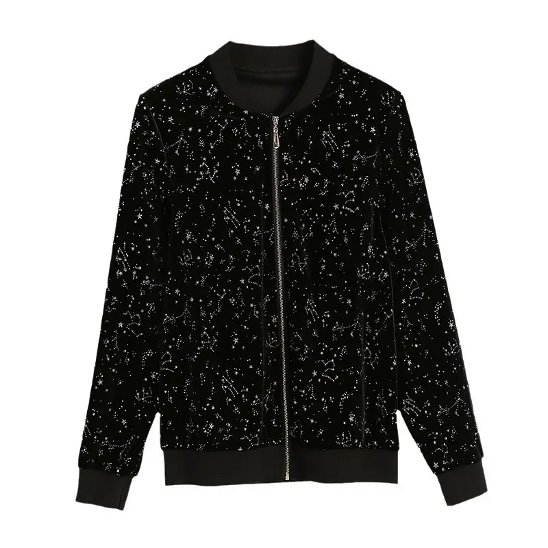 Black Printed Chiffon Jacket for Women Summer Wear - Image 6