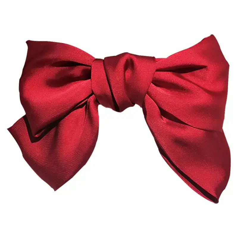 Oversized Maroon Hairpin Bow for Girls - Image 27