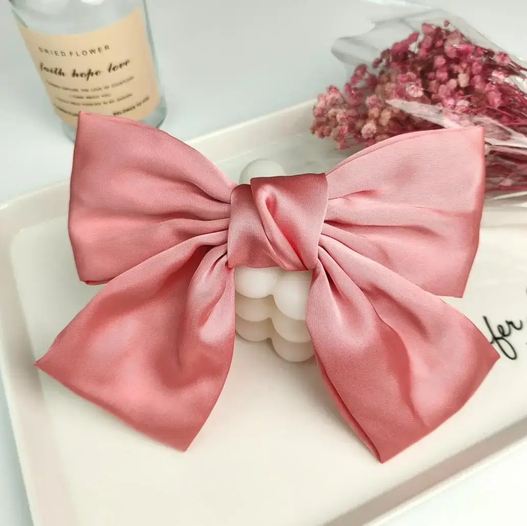 Oversized Maroon Hairpin Bow for Girls - Image 10
