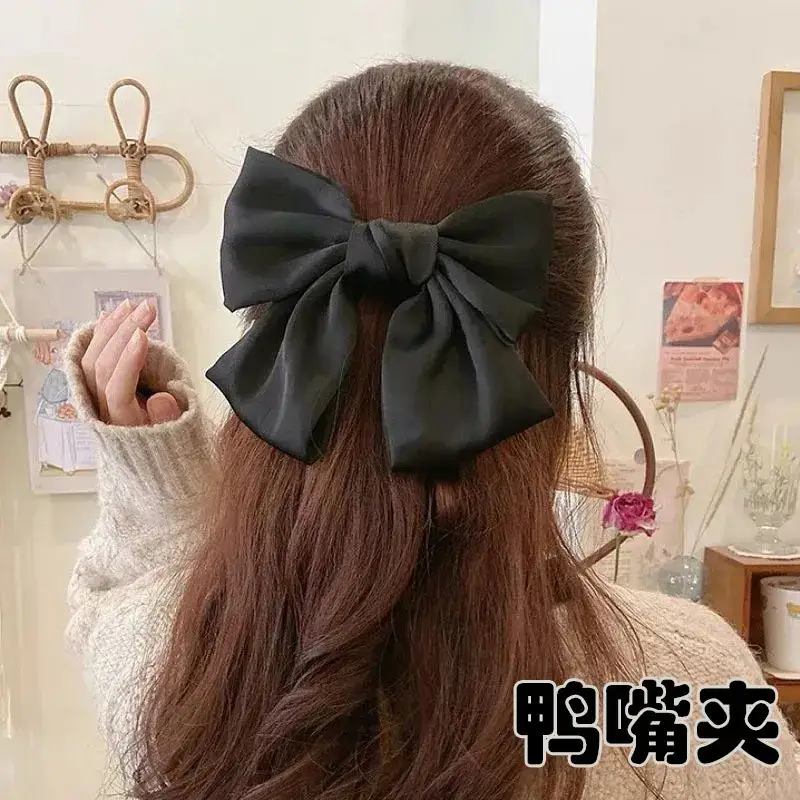 Oversized Maroon Hairpin Bow for Girls - Image 12
