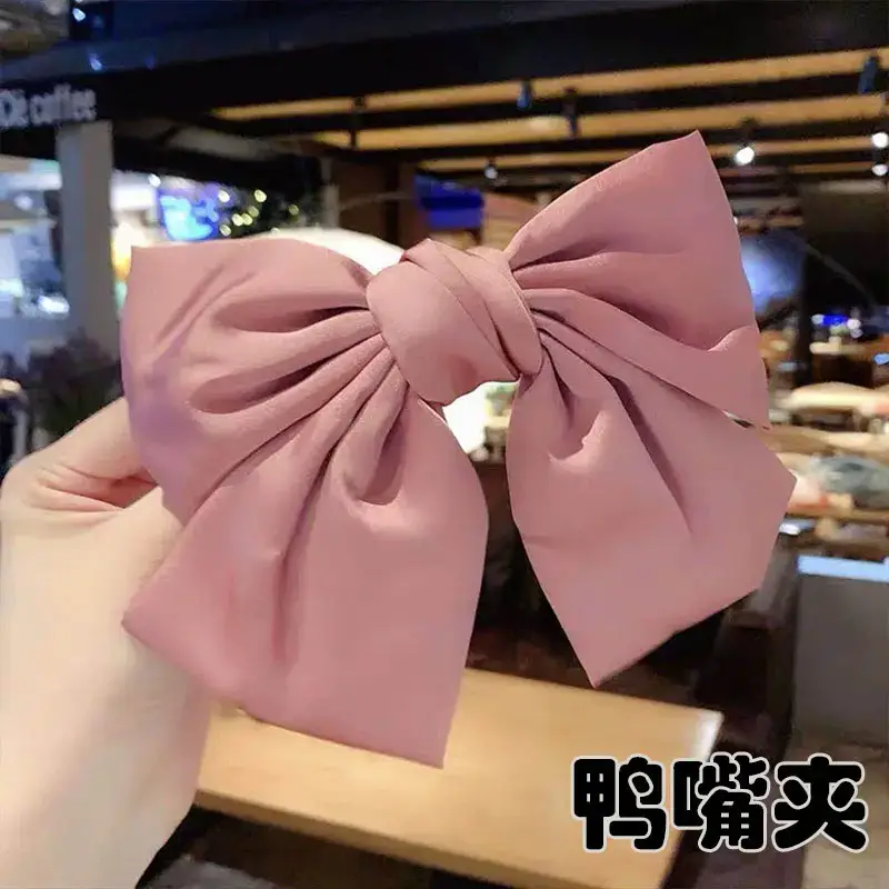 Oversized Maroon Hairpin Bow for Girls - Image 14