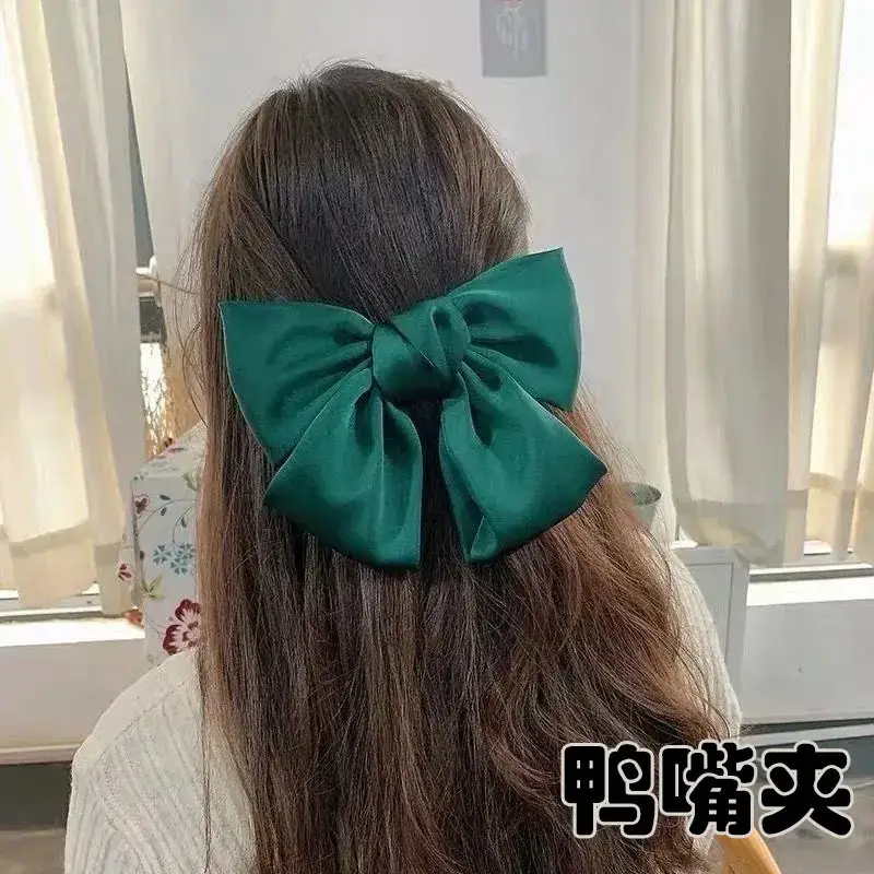 Oversized Maroon Hairpin Bow for Girls - Image 16
