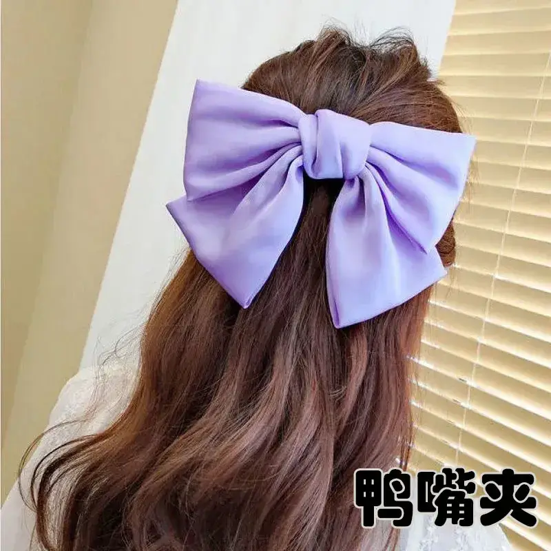 Oversized Maroon Hairpin Bow for Girls - Image 17