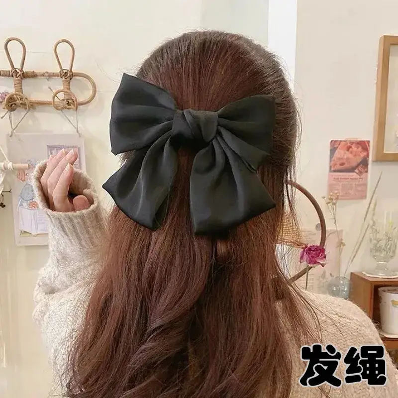 Oversized Maroon Hairpin Bow for Girls - Image 20