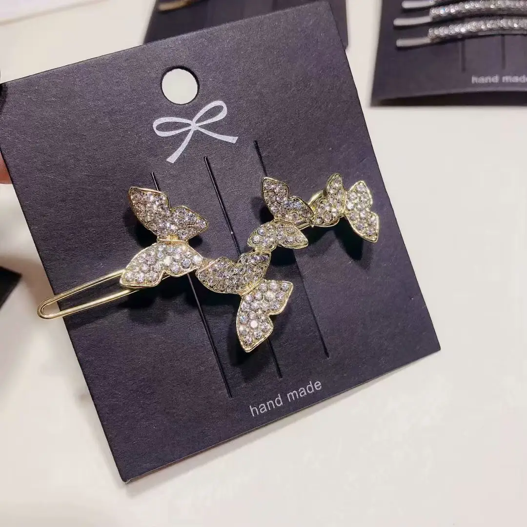 Korean Elegant Rhinestone Butterfly Hairpins Set of 5 - Image 7