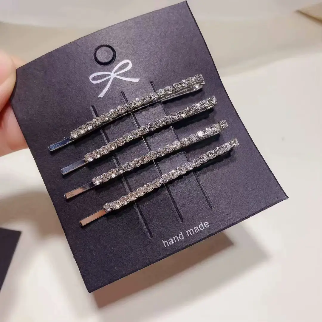 Korean Elegant Rhinestone Butterfly Hairpins Set of 5 - Image 3