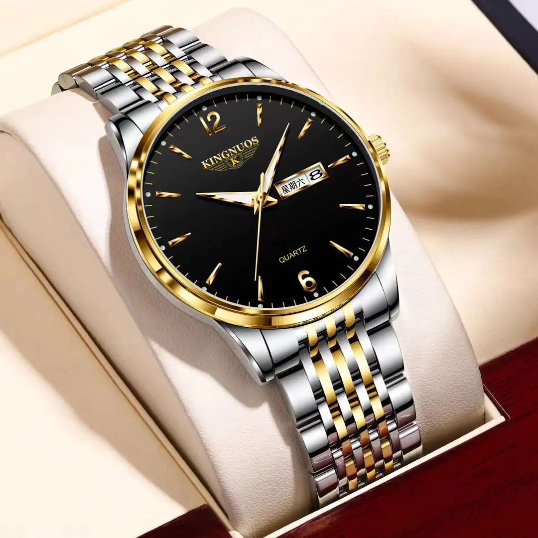 Men's Luminous Quartz Watch Brown Leather Belt - Image 17