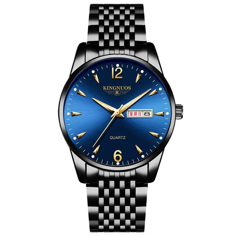 Men's Luminous Quartz Watch Brown Leather Belt - Image 2