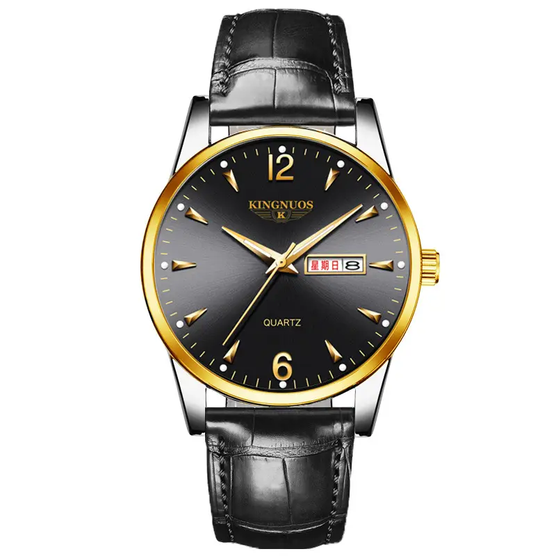 Men's Luminous Quartz Watch Brown Leather Belt - Image 15