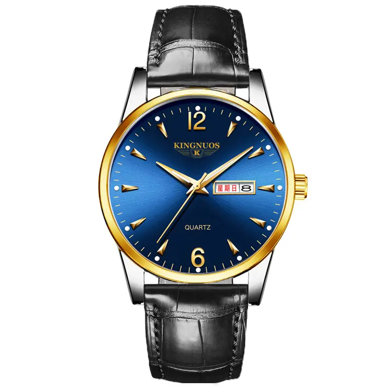 Men's Luminous Quartz Watch Brown Leather Belt - Image 16