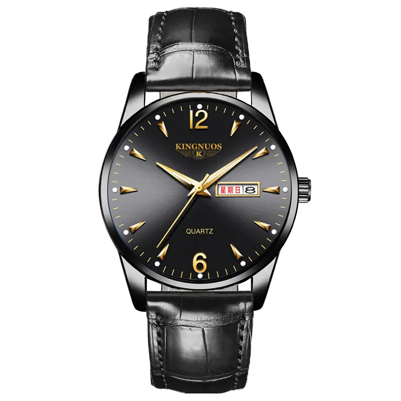 Men's Luminous Quartz Watch Brown Leather Belt - Image 7