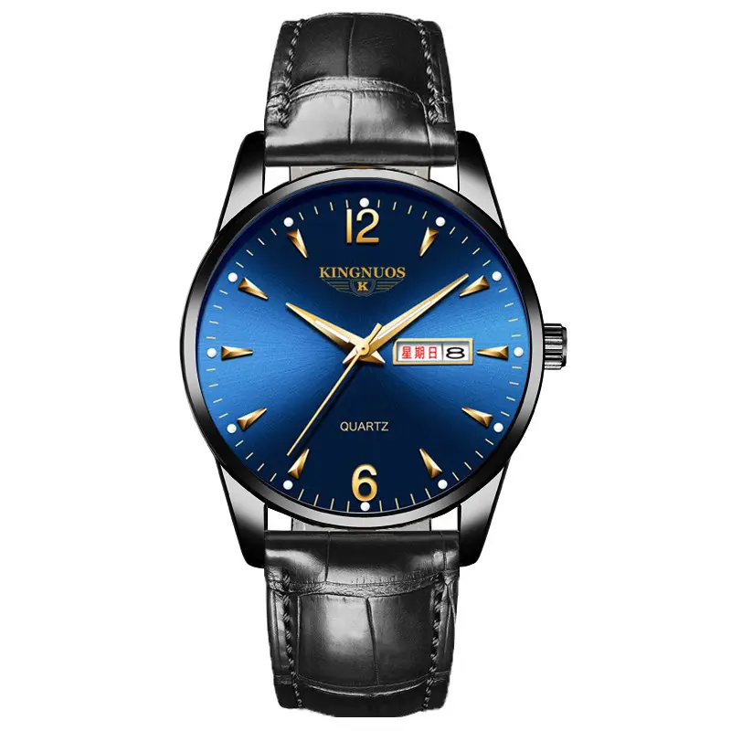 Men's Luminous Quartz Watch Brown Leather Belt - Image 8