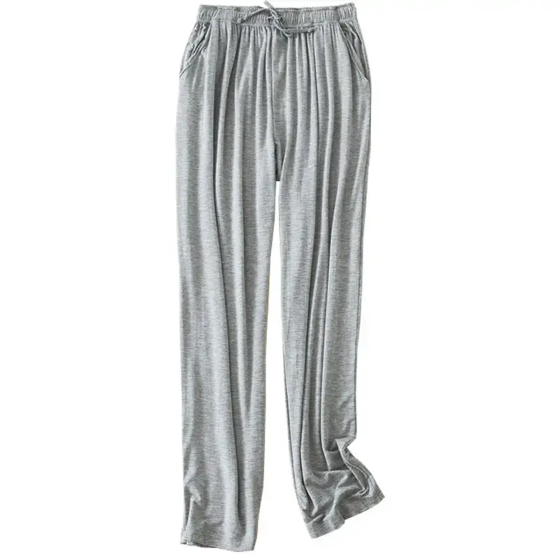 Men's Grey Modal Oversize Trousers Casual Loose Fit - Image 59