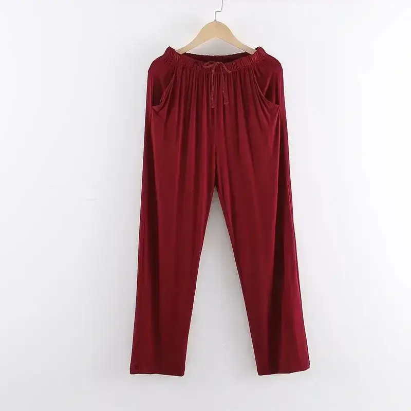 Men's Grey Modal Oversize Trousers Casual Loose Fit - Image 34