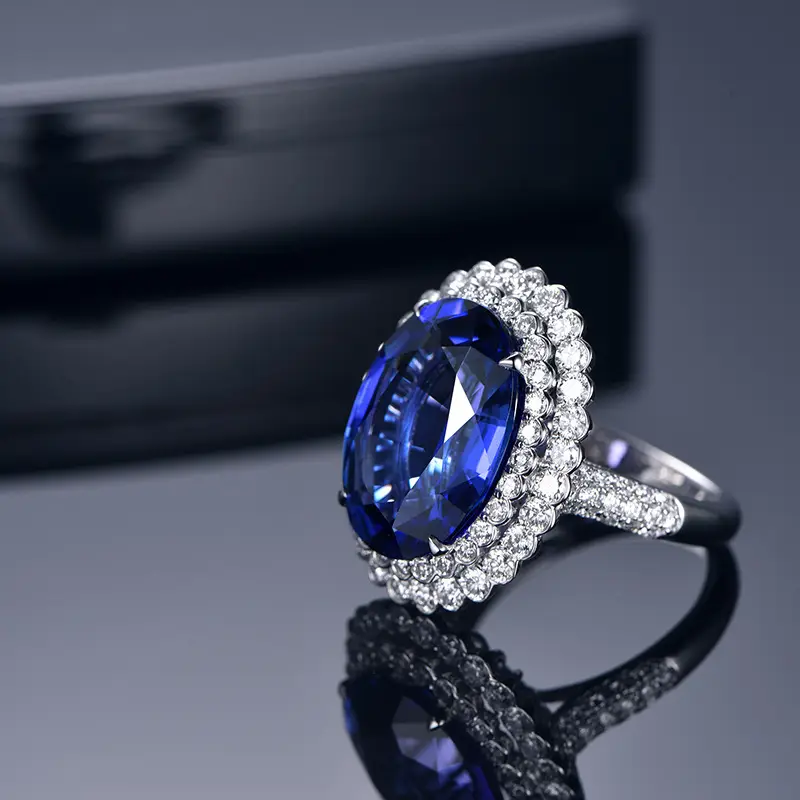 Red Ruby Ring with Zircon Set for Women - Image 7