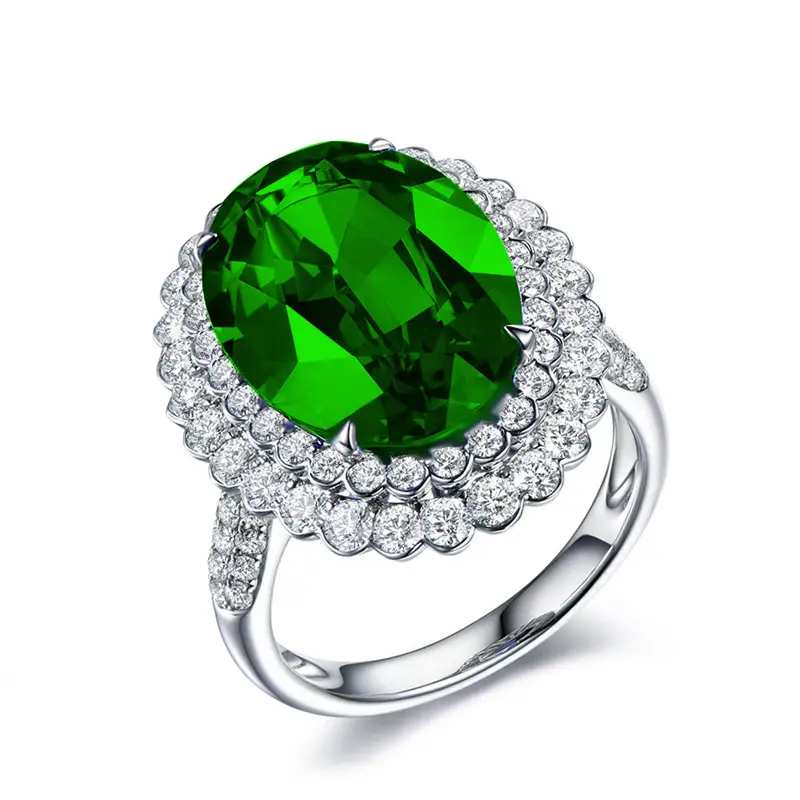 Red Ruby Ring with Zircon Set for Women - Image 2