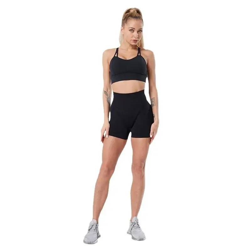 Women's High-Waist Yoga Shorts Tight Fitting Peach Butt Sports Fitness Shorts - Image 10