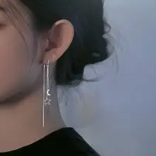 Women's Star Moon Earrings with Round Beads — feature 10