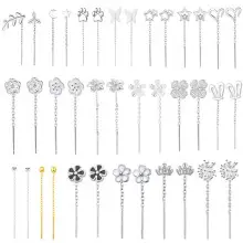 Women's Star Moon Earrings with Round Beads — feature 11