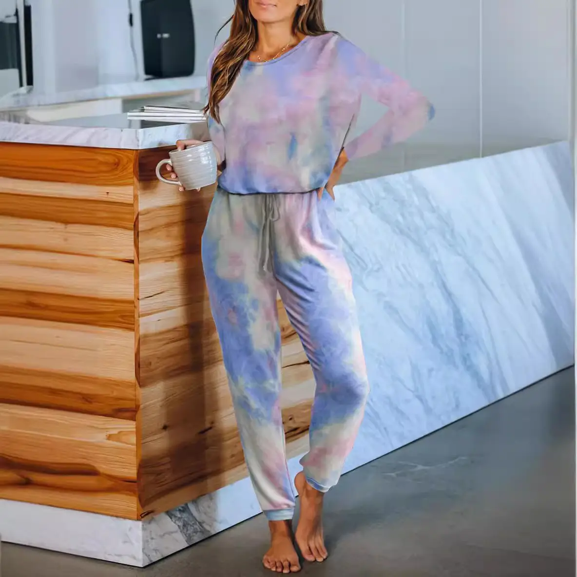 2024 Tie-dye Printed Women's Pajama Set for Women - Image 27