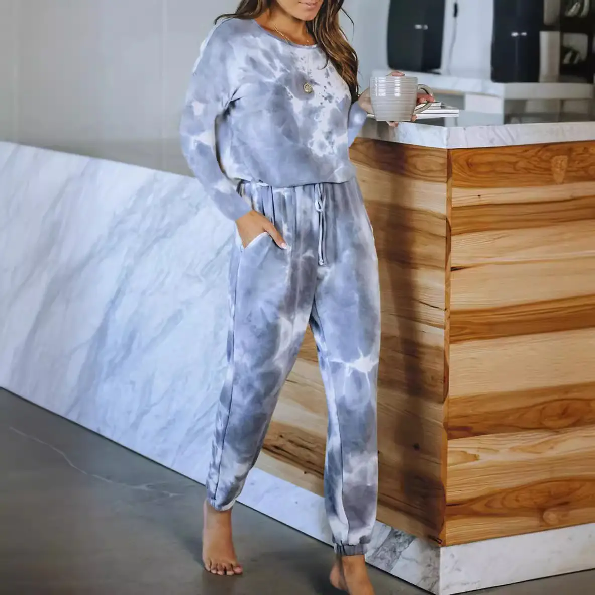 2024 Tie-dye Printed Women's Pajama Set for Women - Image 28