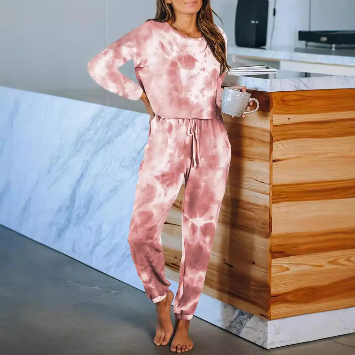 2024 Tie-dye Printed Women's Pajama Set for Women - Image 29