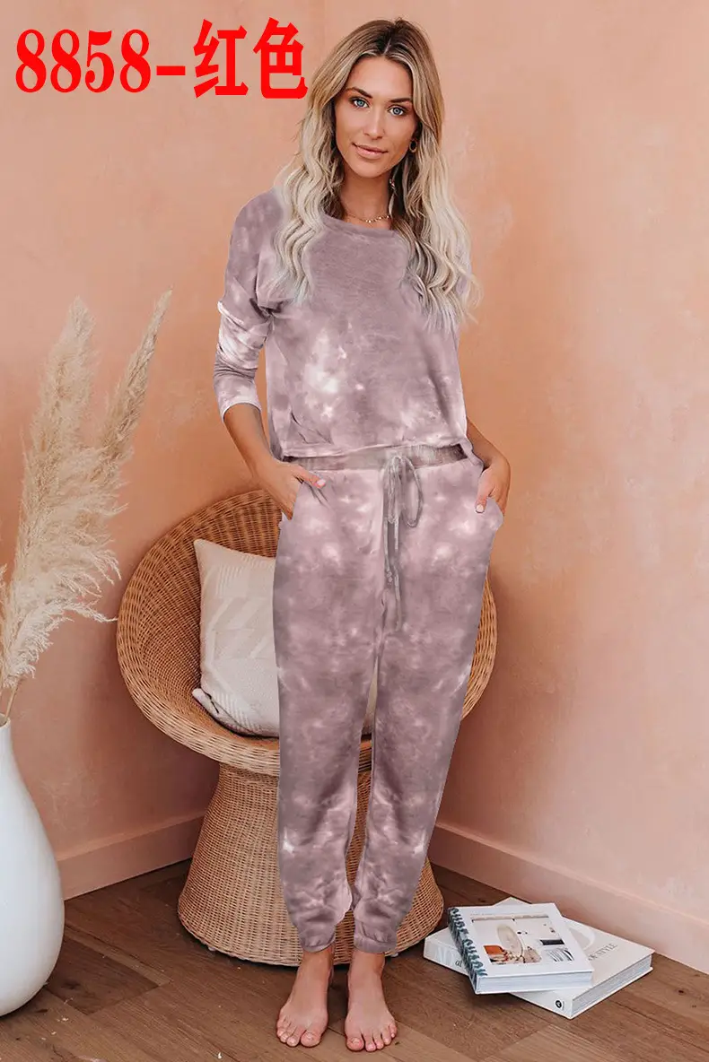 2024 Tie-dye Printed Women's Pajama Set for Women - Image 11