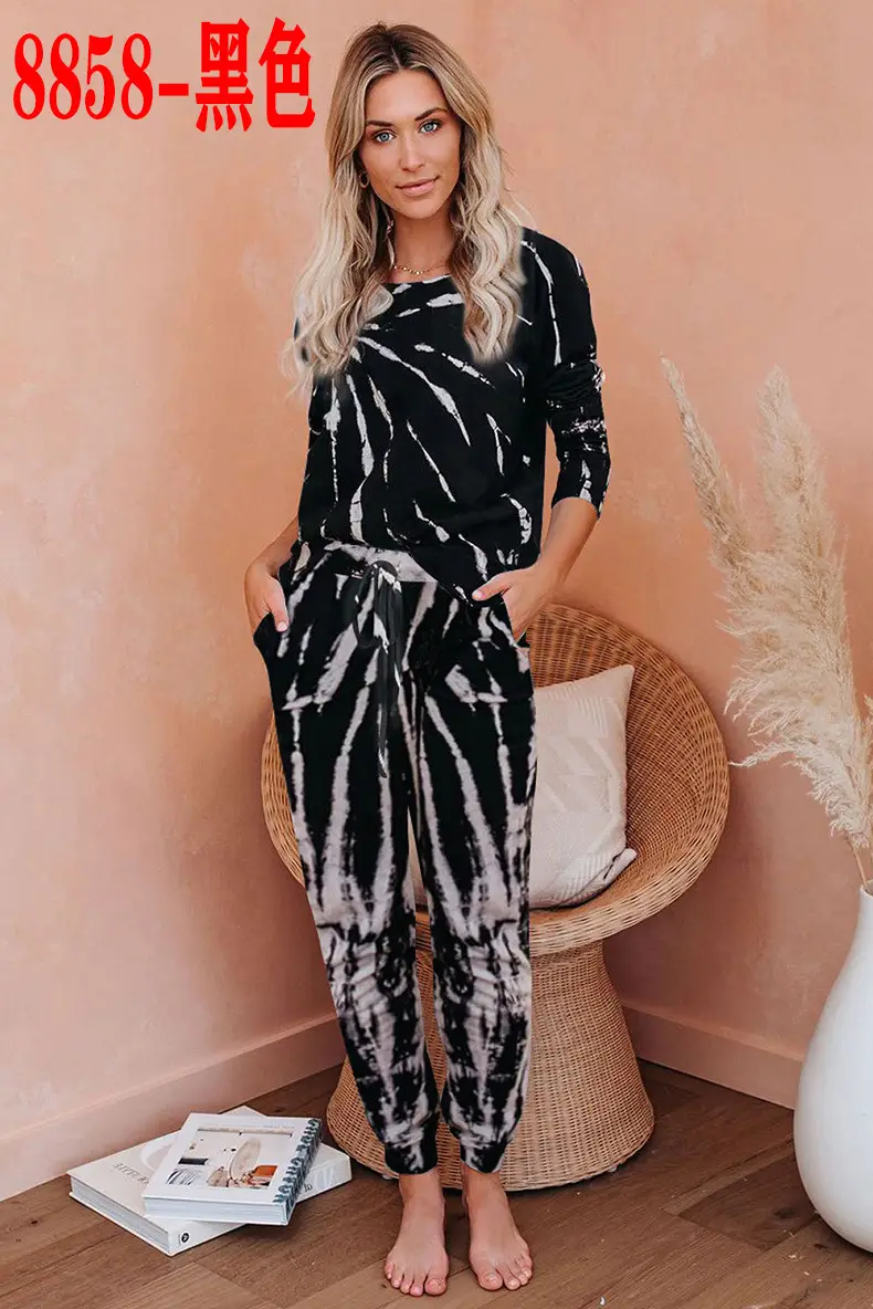 2024 Tie-dye Printed Women's Pajama Set for Women - Image 12