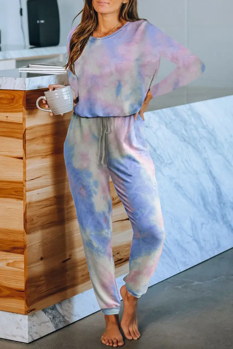 2024 Tie-dye Printed Women's Pajama Set for Women - Image 14