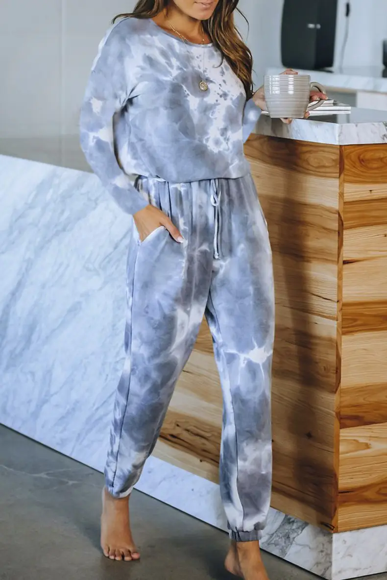 2024 Tie-dye Printed Women's Pajama Set for Women - Image 16