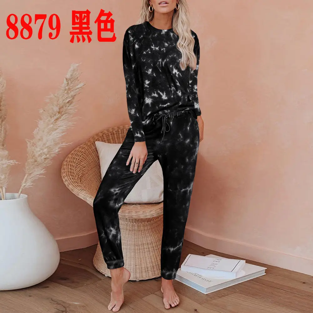 2024 Tie-dye Printed Women's Pajama Set for Women - Image 2