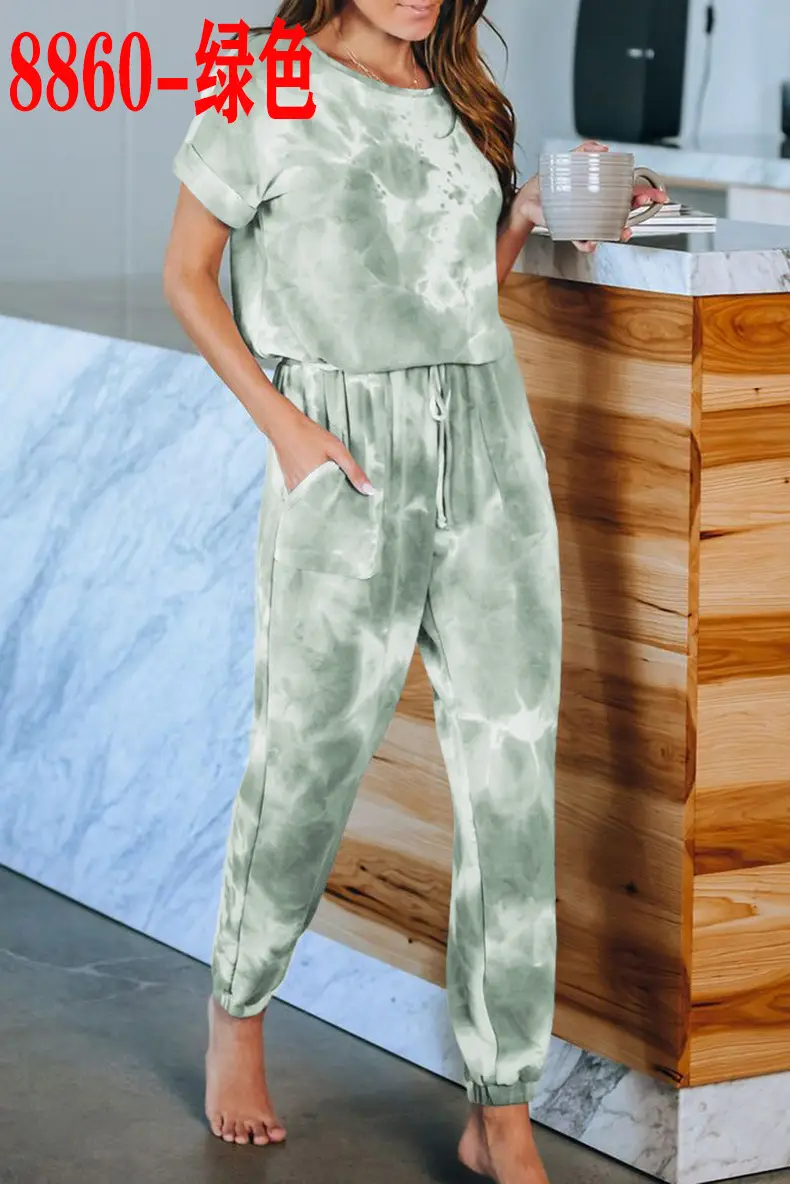 2024 Tie-dye Printed Women's Pajama Set for Women - Image 20