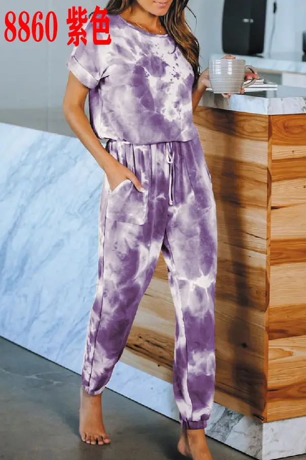 2024 Tie-dye Printed Women's Pajama Set for Women - Image 24