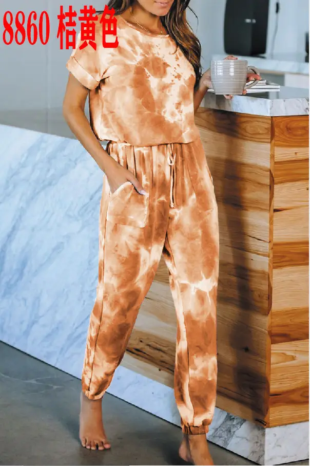 2024 Tie-dye Printed Women's Pajama Set for Women - Image 25