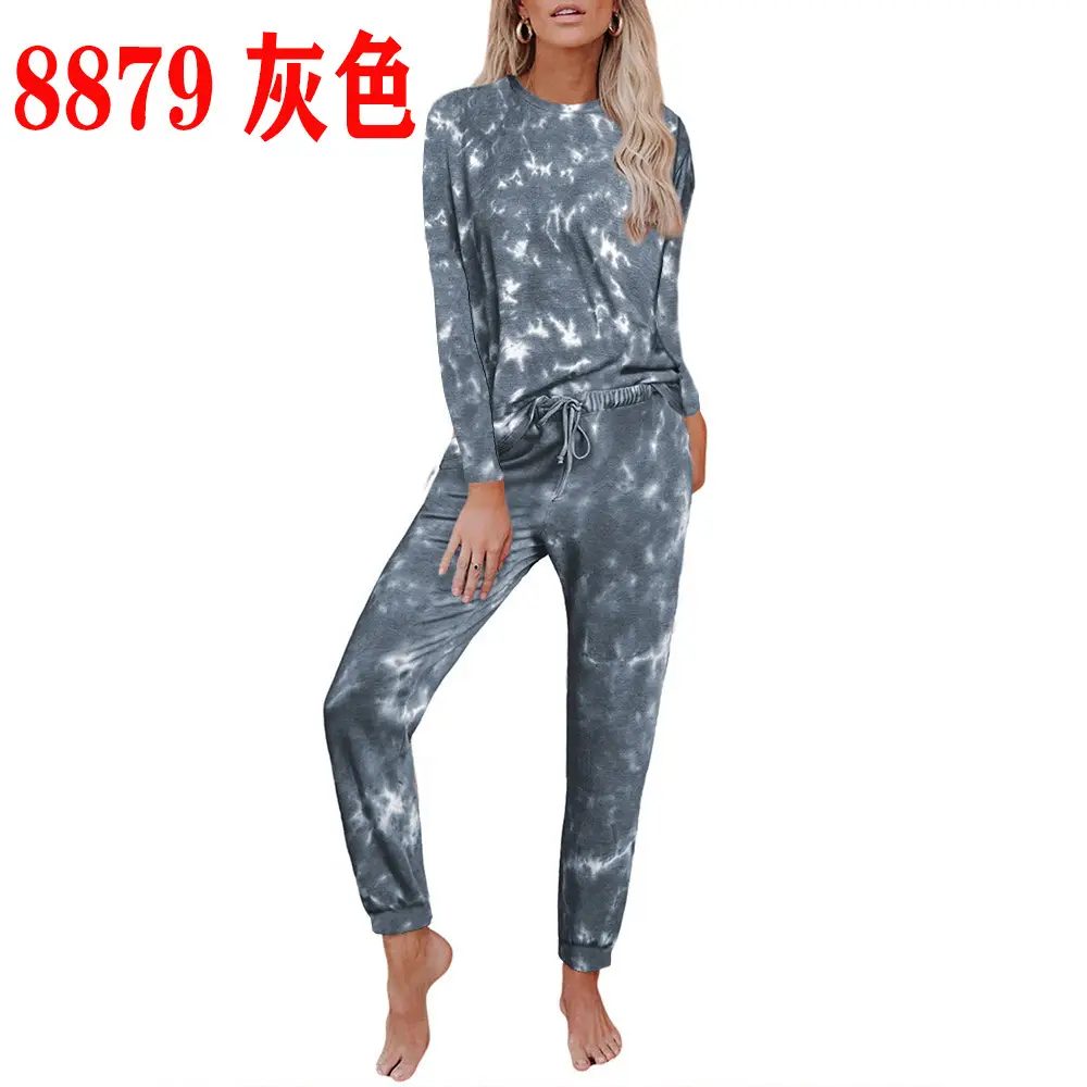 2024 Tie-dye Printed Women's Pajama Set for Women - Image 4