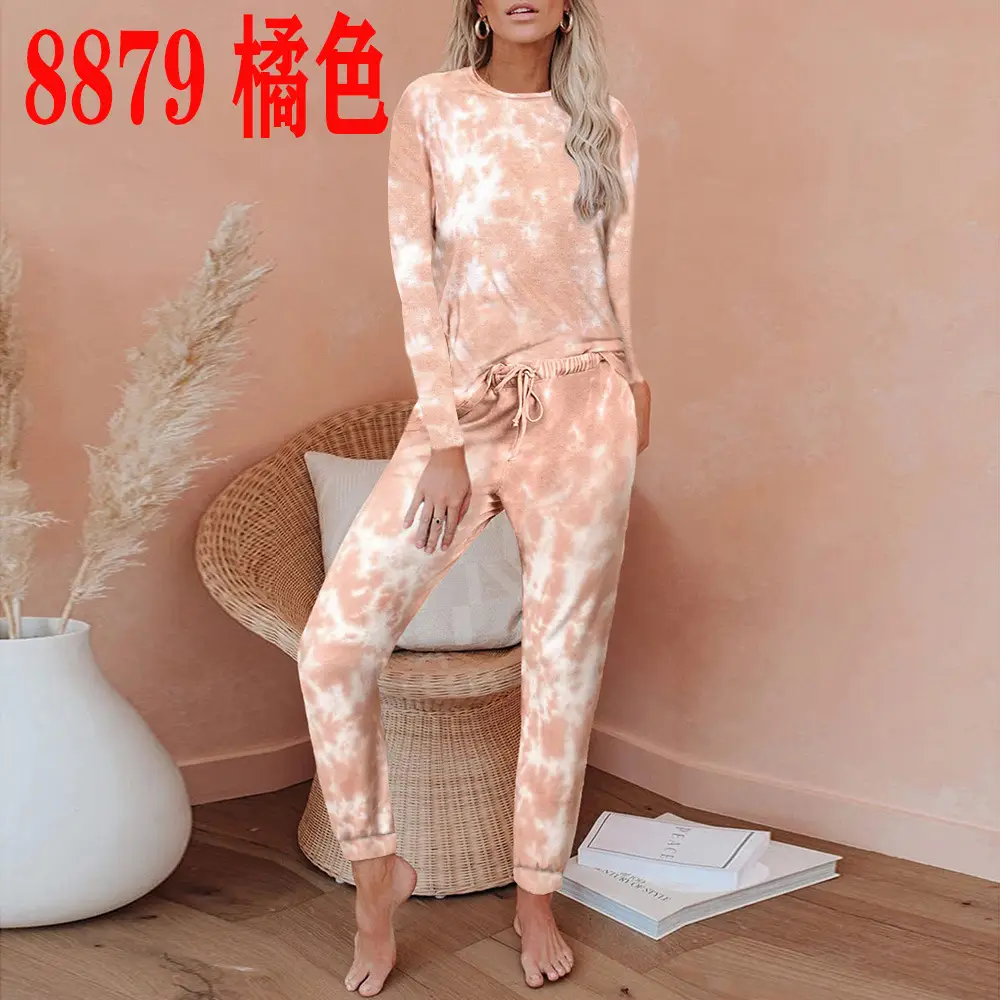 2024 Tie-dye Printed Women's Pajama Set for Women - Image 5