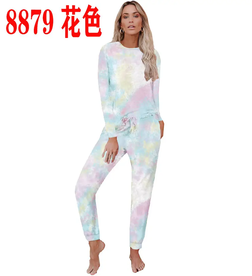 2024 Tie-dye Printed Women's Pajama Set for Women - Image 7